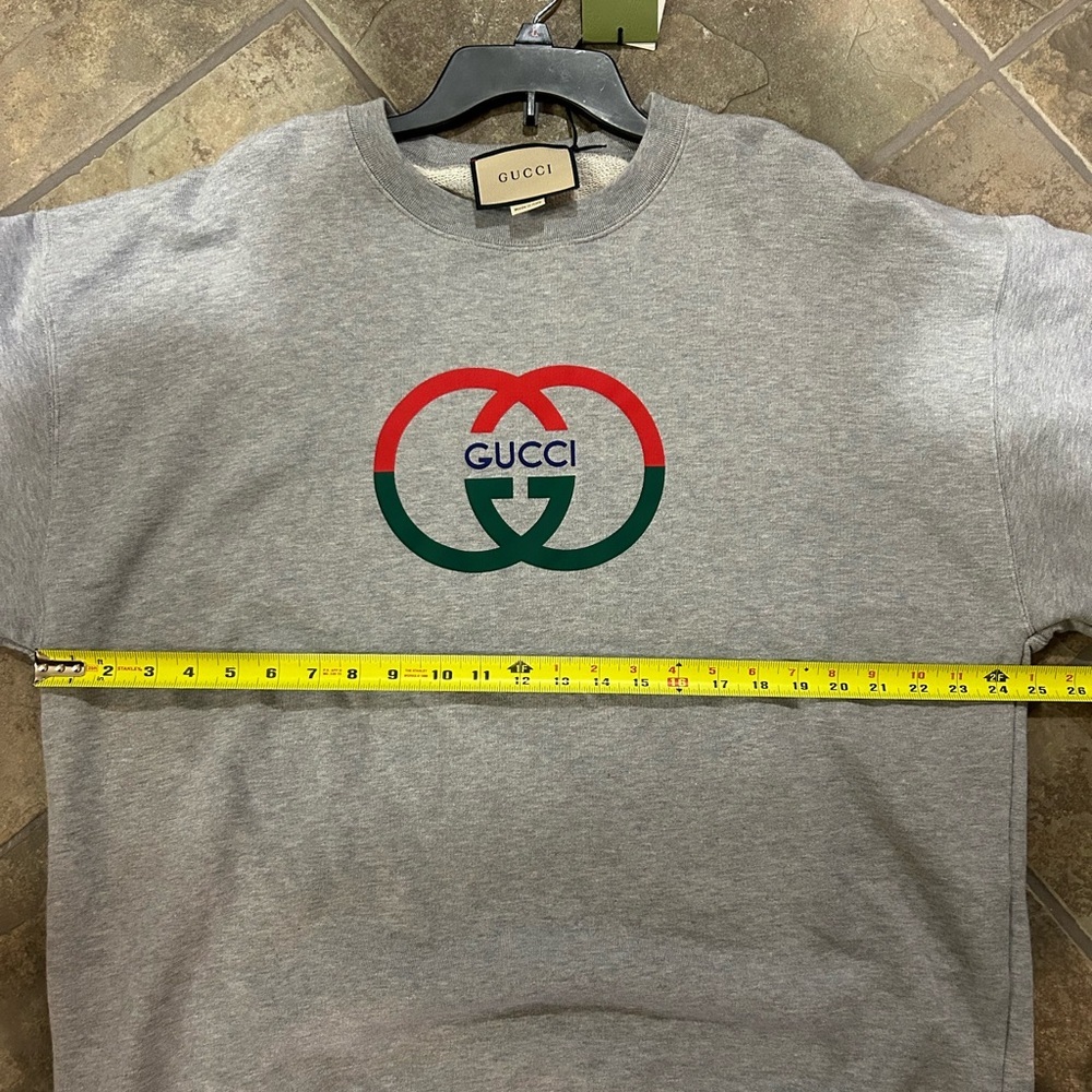 Men's Gucci, interlocking G cotton, crewneck sweatshirt size large made Italy - Picture 8 of 10